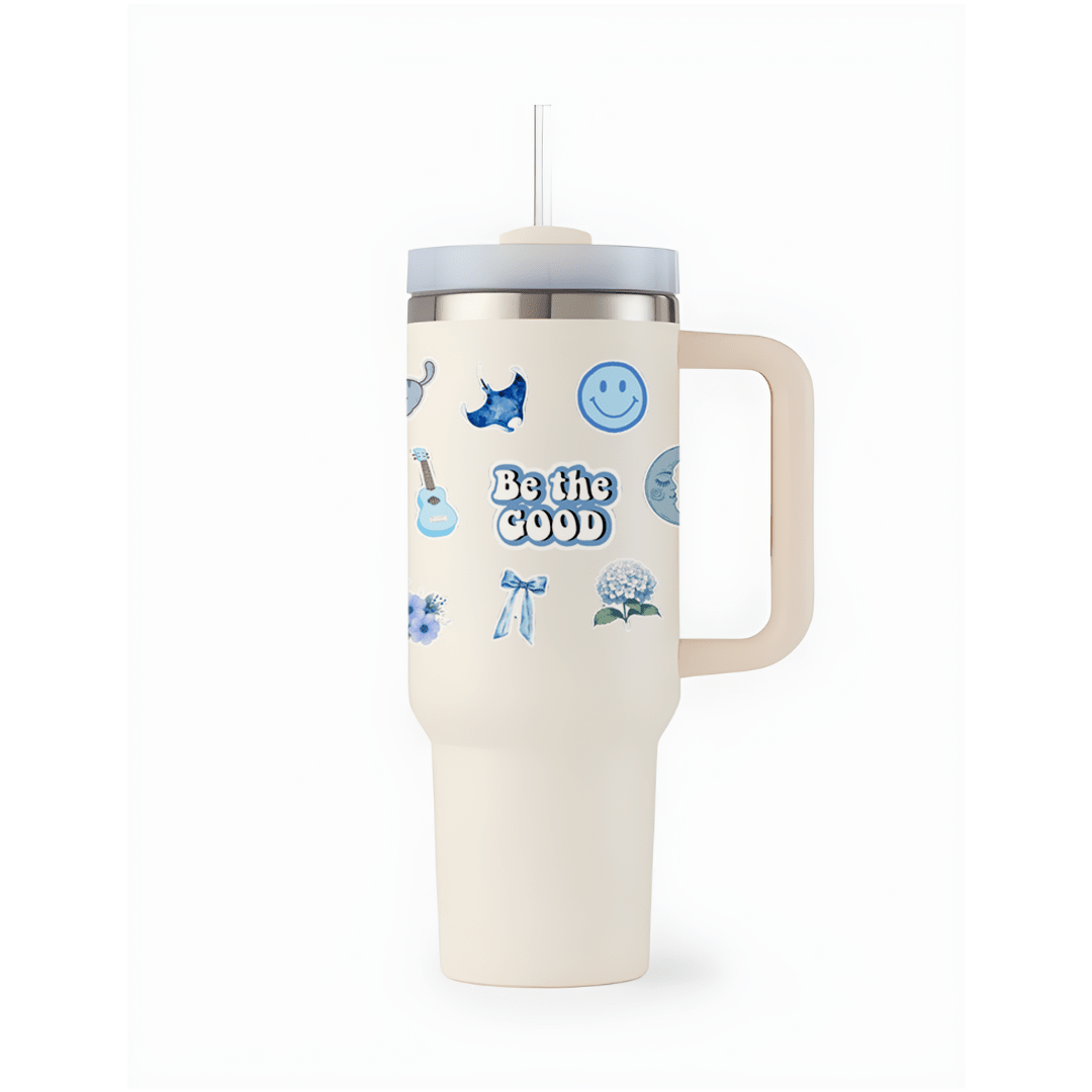 Sticker Splash Aqua Daydream Tumbler - Memories InsiteBLUE STCKER TUMBLER-WHITE STAN